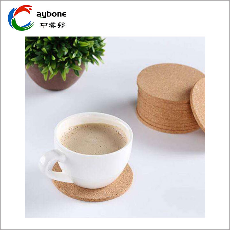 Round Cork Coaster Dengan Perekat